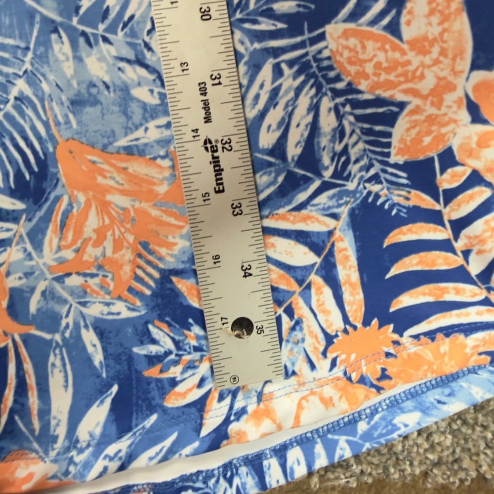 Columbia PFG Freezer III Dress Womens XL Blue Orange Tropical Floral Sleeveless - Picture 8 of 8